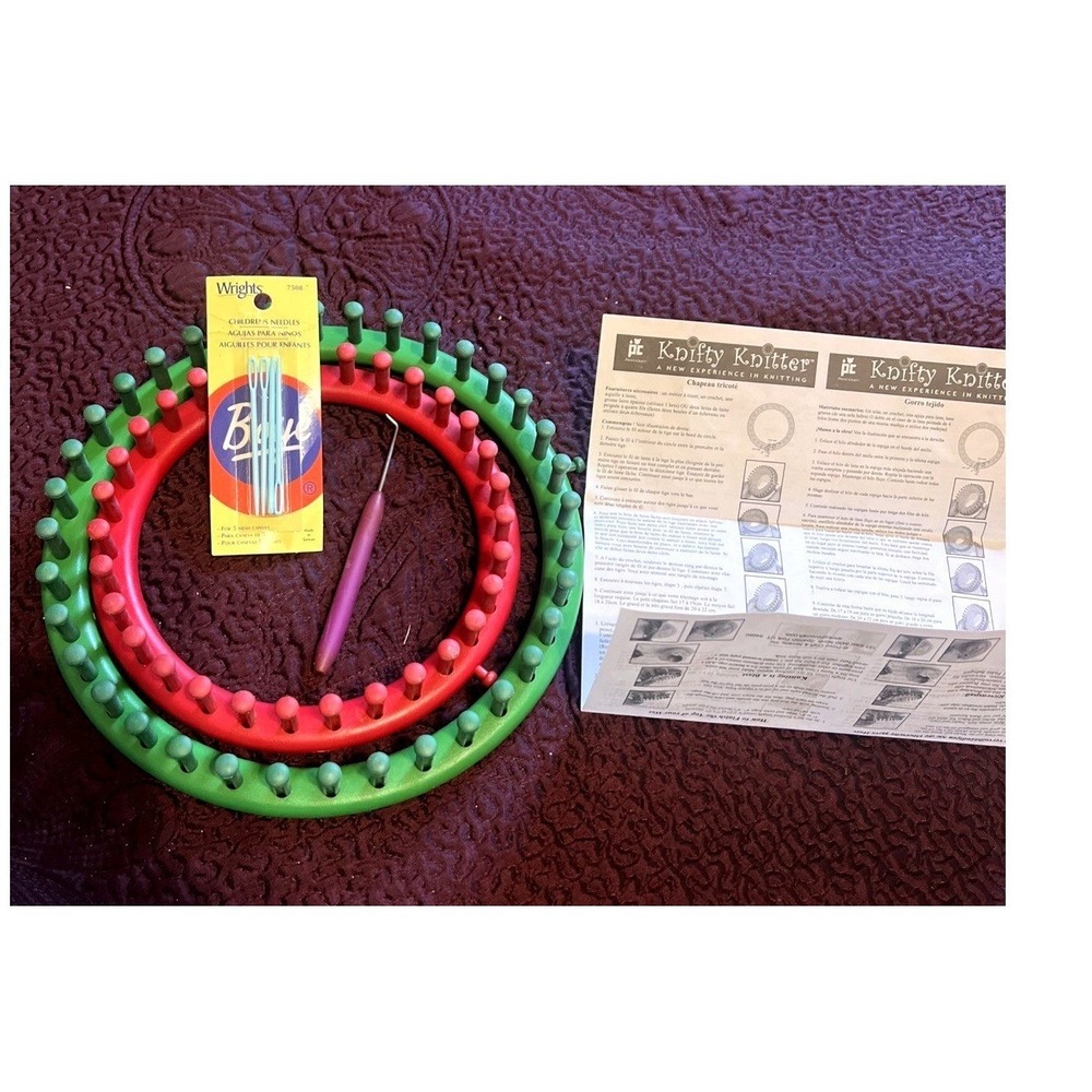 Complete Provo Craft Knifty Knitter Round Loom Incomplete Set 2003 Vtg.